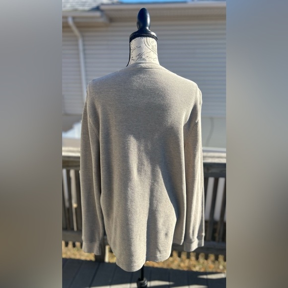 2FER BUNDLE!! Sonoma Men’s Textured Henley Long Sleeve Shirt Cream & Bla…​ - Picture 7 of 10